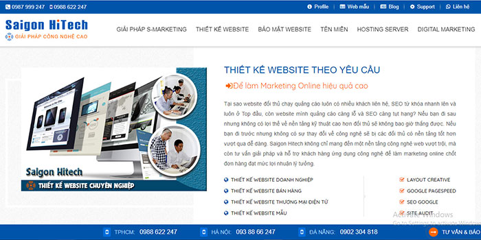 Công ty thiết kế website Saigon Hitech